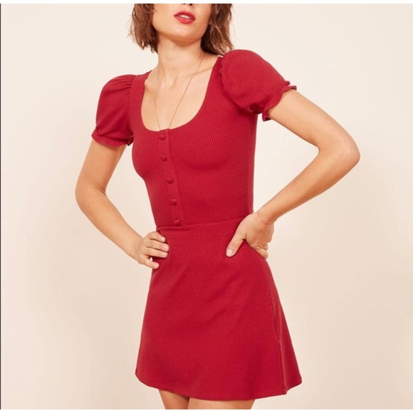 NWT Reformation Rory Red Dress - Picture 11 of 11